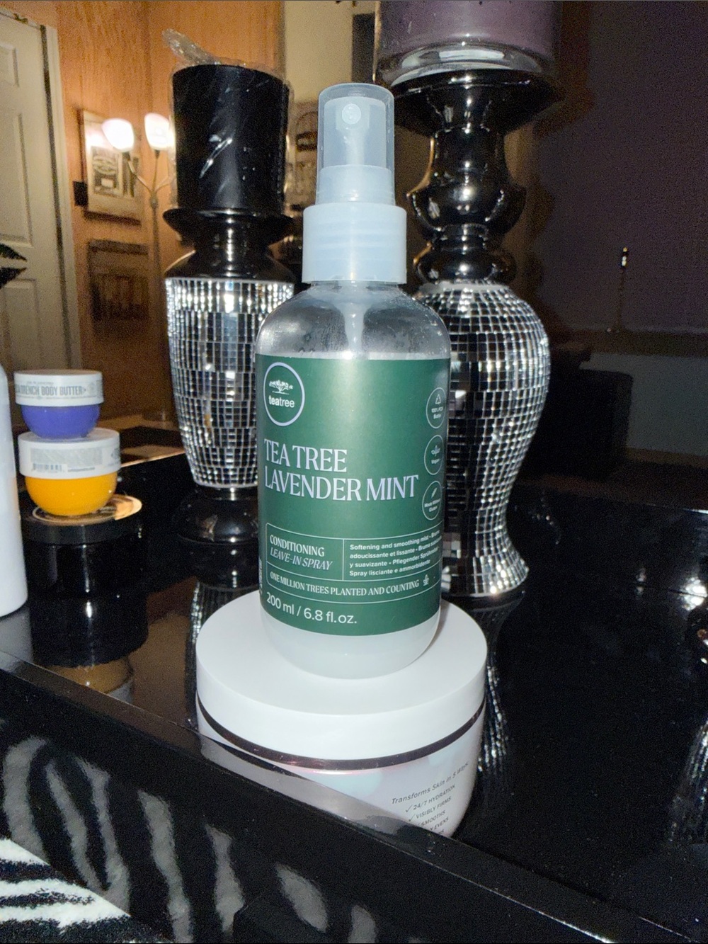 Tea Tree Lavender Mint conditioning leave in spray 200ml used see pics. No box